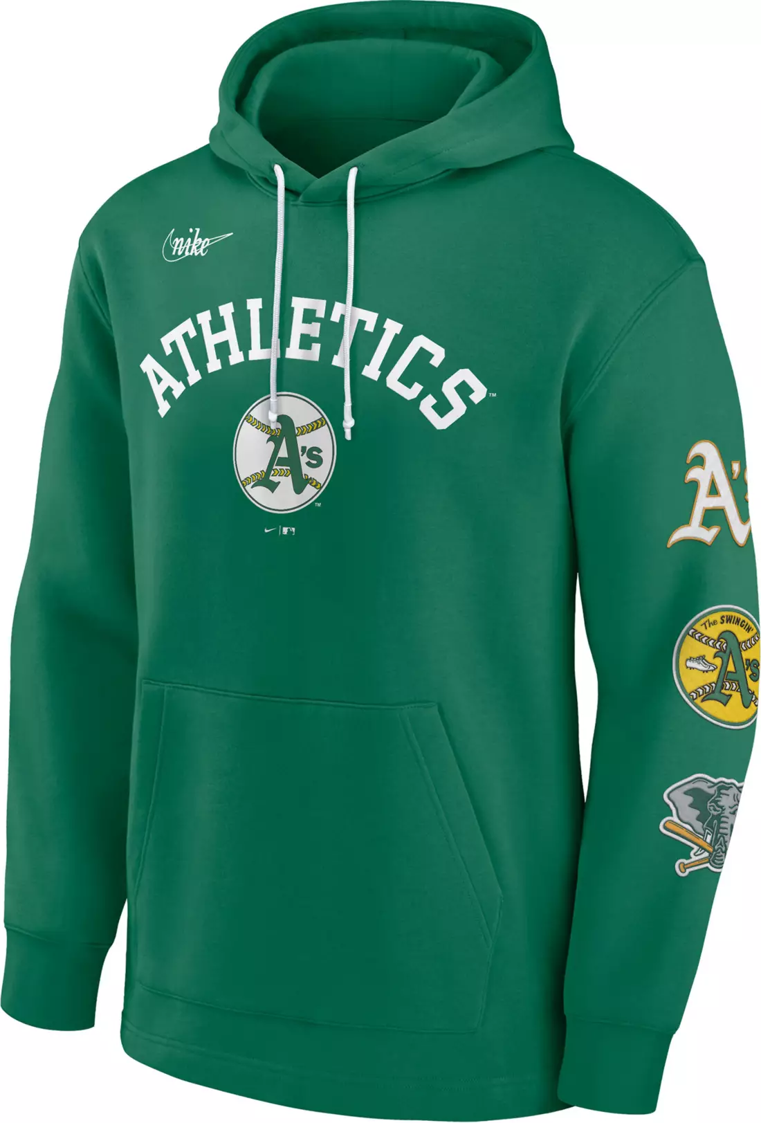 Nike Men's Oakland Athletics Green Cooperstown Collection Rewind Hoodie