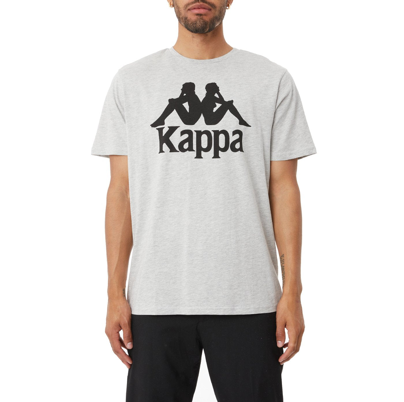 Kappa AUTHENTIC ESTESSI T-SHIRT-GREY/BLACK