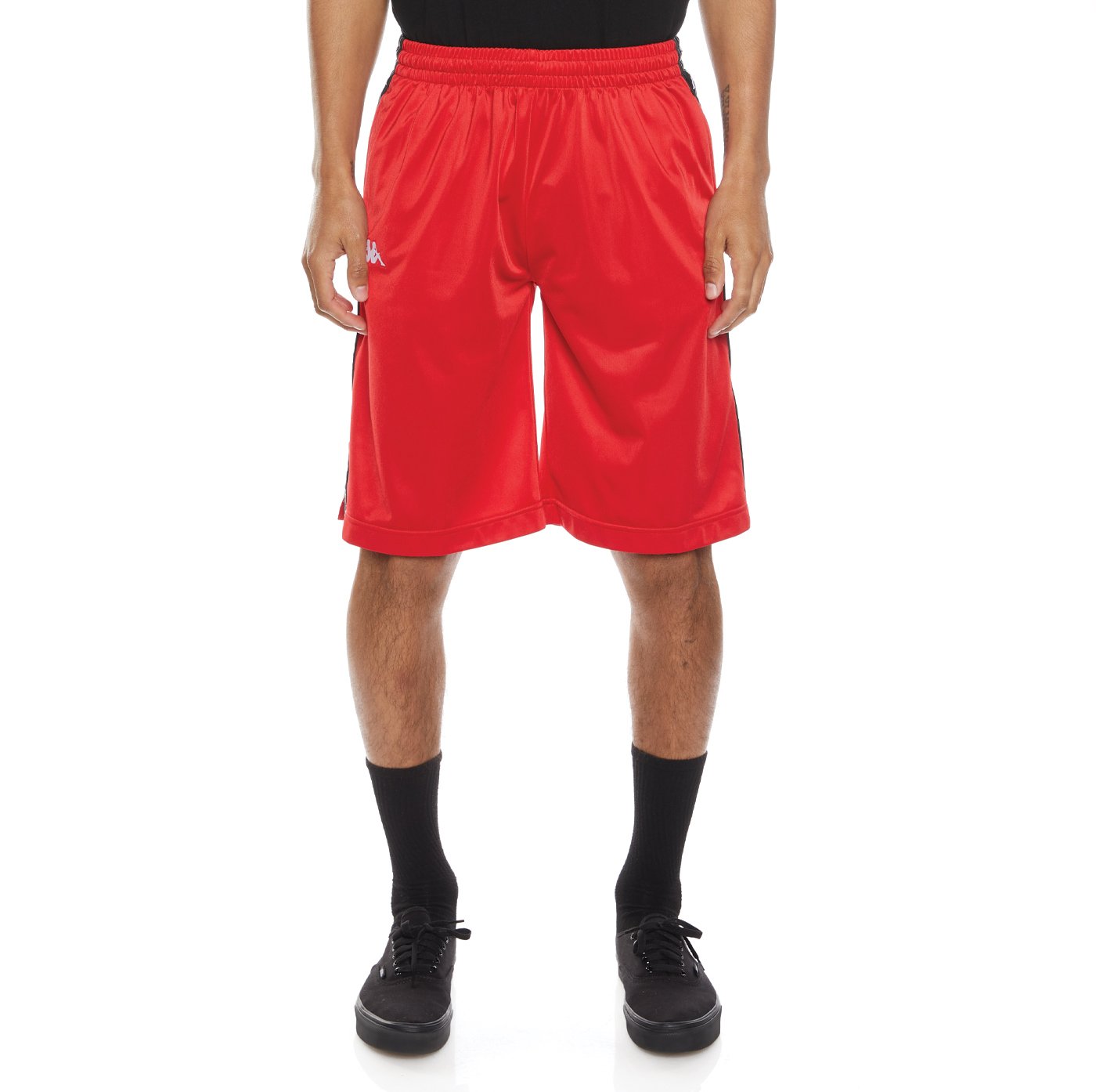 KAPPA 222 BANDA TREADWELLZ SHORTS - RED BLACK