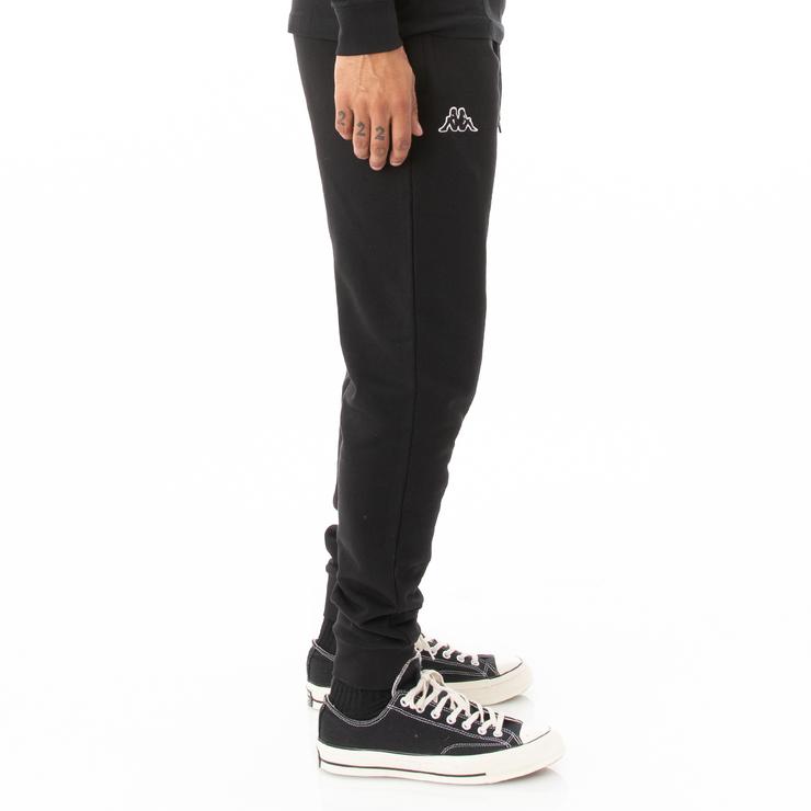 KAPPA LOGO FLEECE ZANOK SWEATPANTS- BLACK