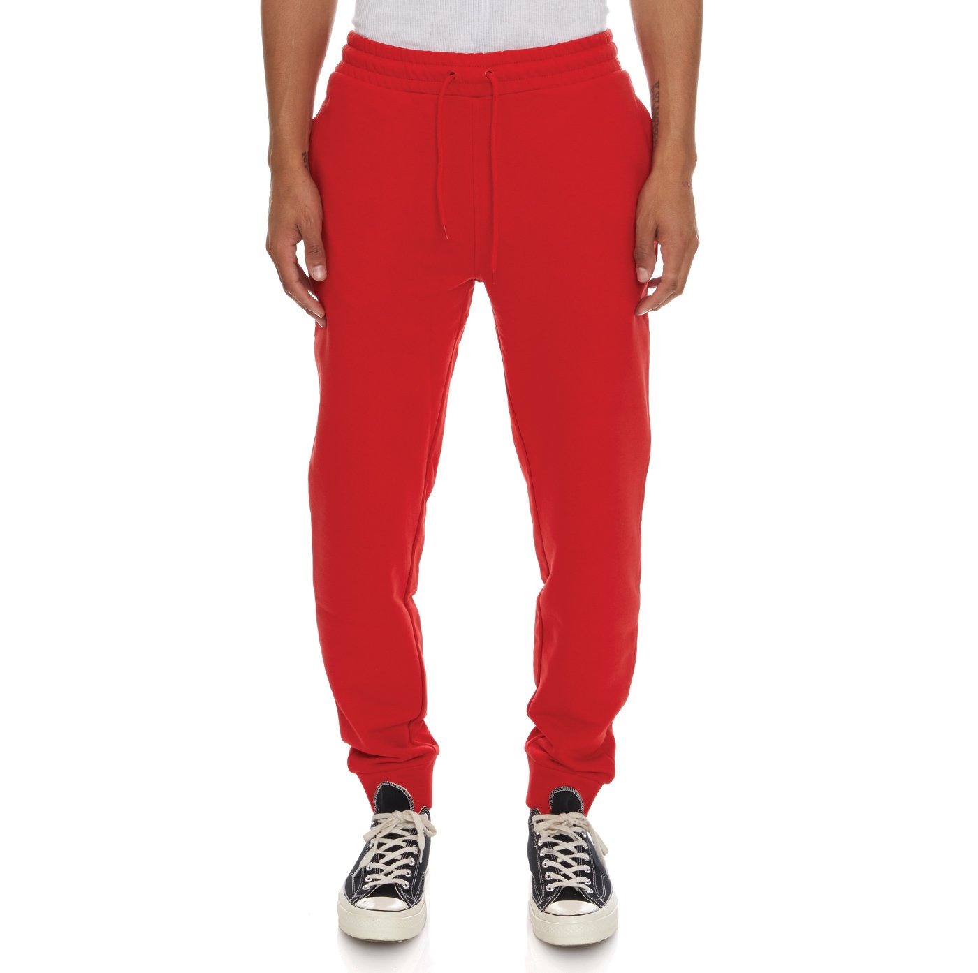 KAPPA LOGO FLEECE ZANOK SWEATPANTS- RED MD CORAL