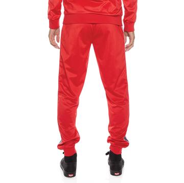 KAPPA LOGO TAPE ALIC 2 TRACKPANTS - RED BLACK GREY
