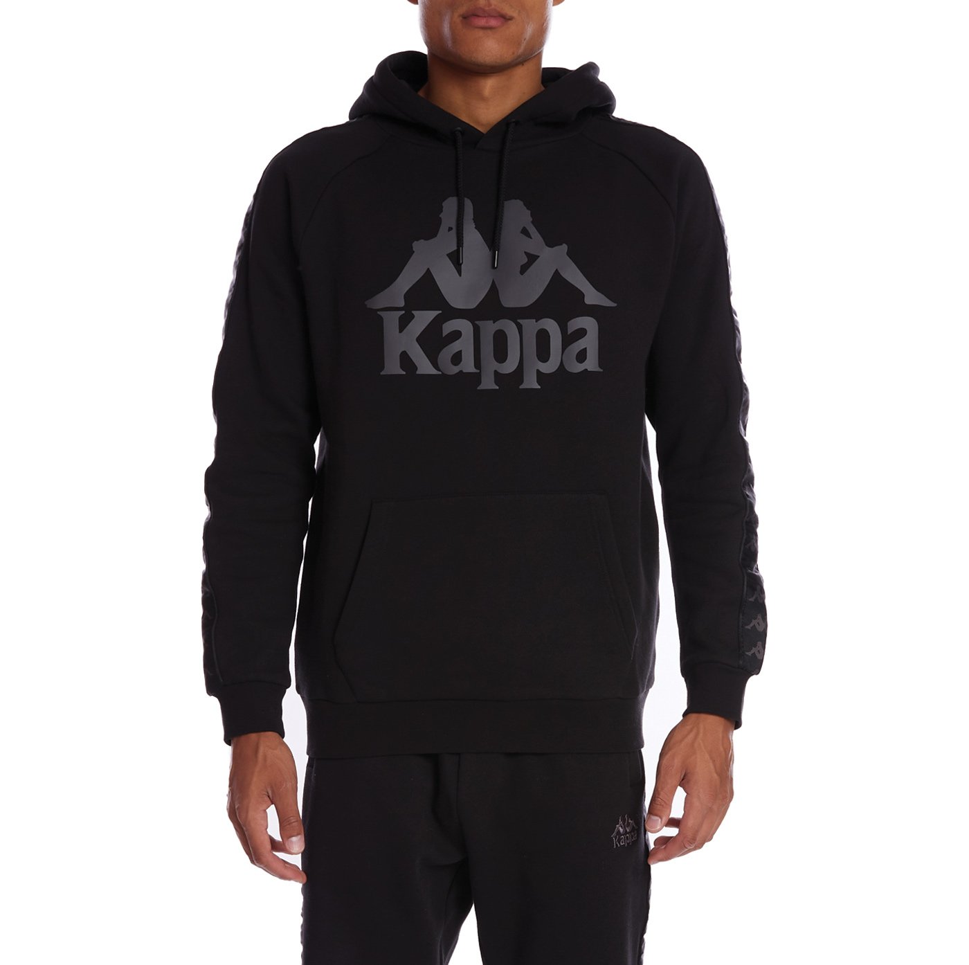 KAPPA 222 BANDA HURTADO 2 HOODIE-BLACK/GREY