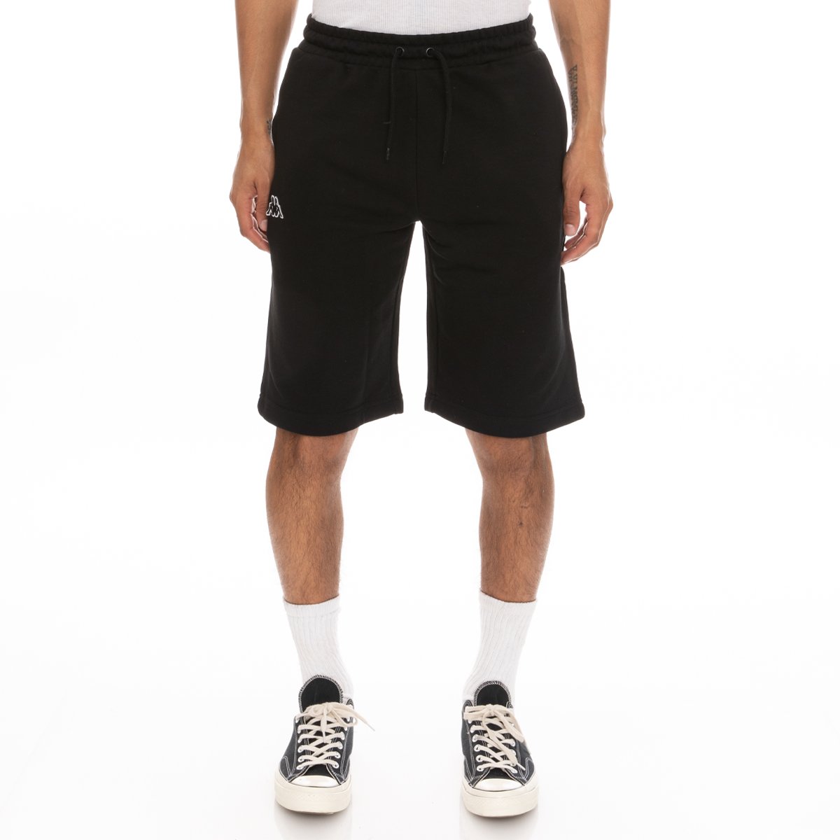 KAPPA LOGO FLEECE MABOK SHORTS - BLACK