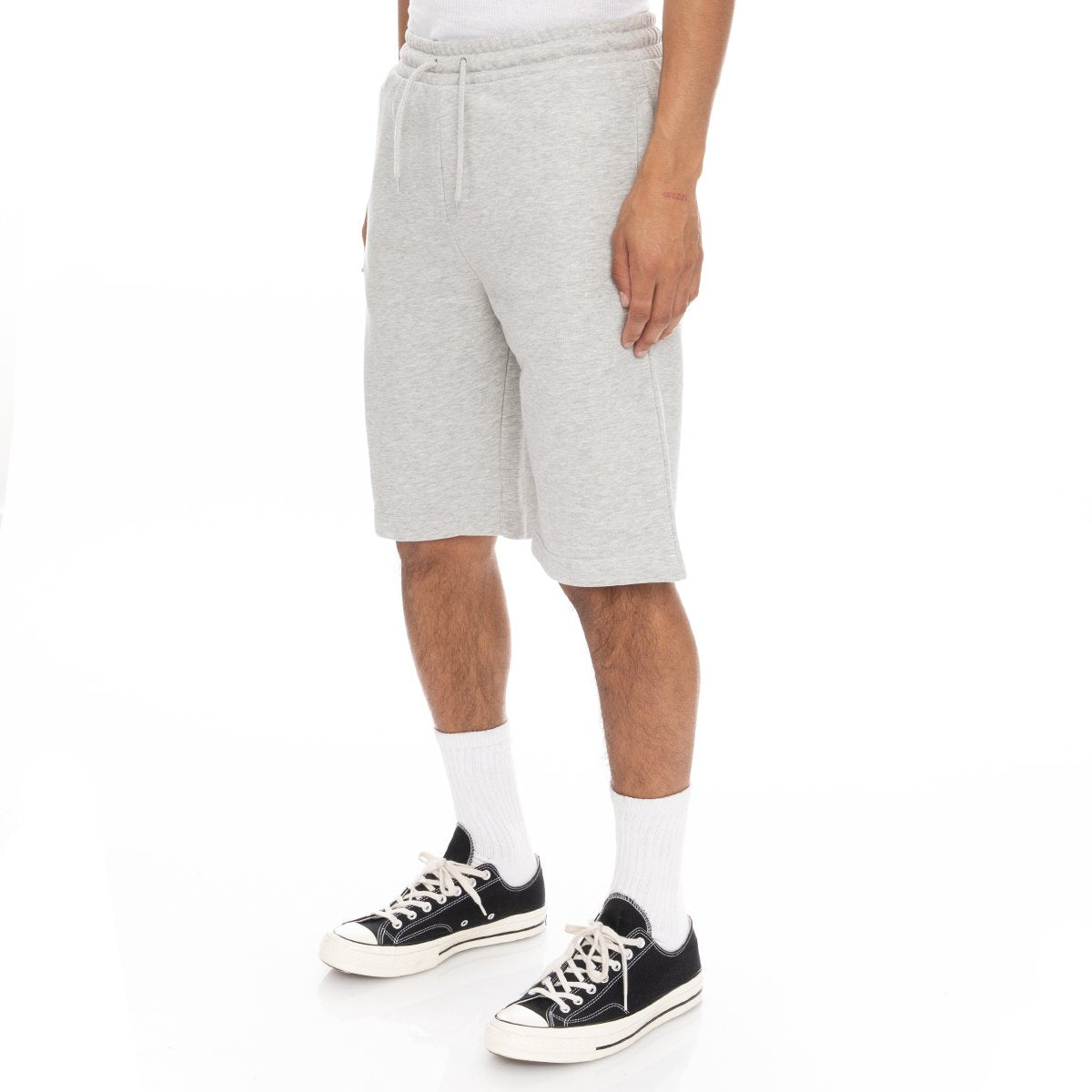 KAPPA LOGO FLEECE MABOK SHORTS - GREY MD MEL