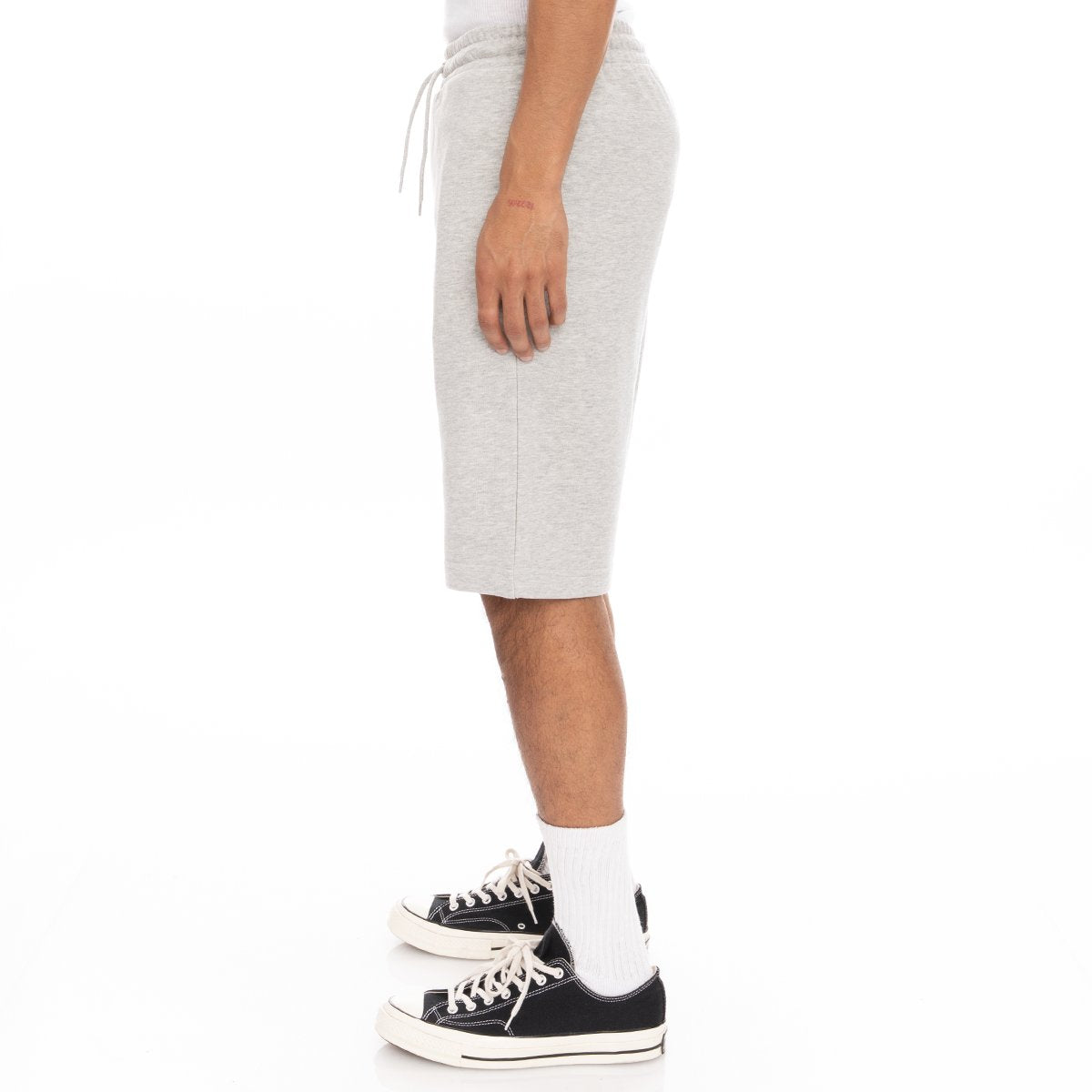 KAPPA LOGO FLEECE MABOK SHORTS - GREY MD MEL