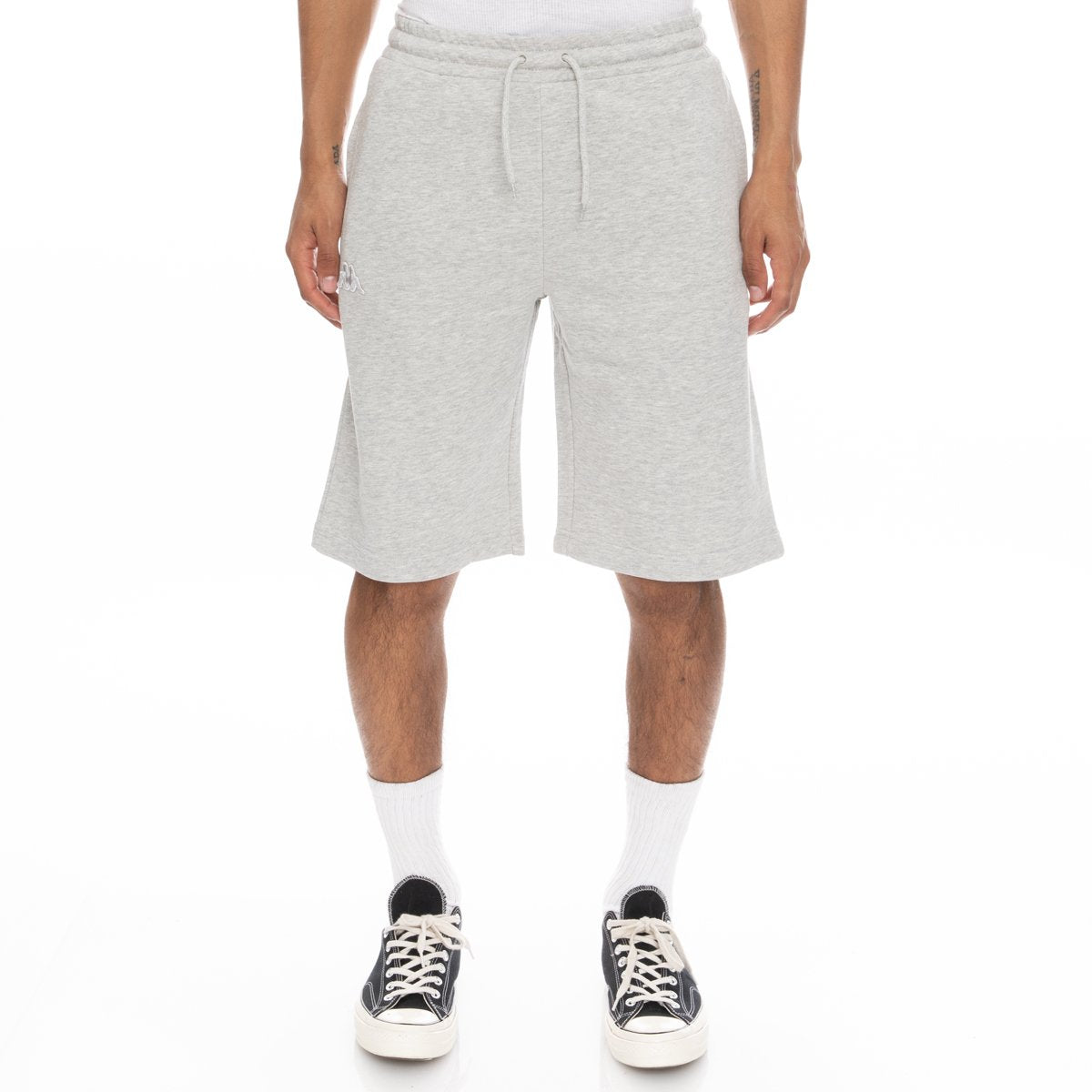 KAPPA LOGO FLEECE MABOK SHORTS - GREY MD MEL