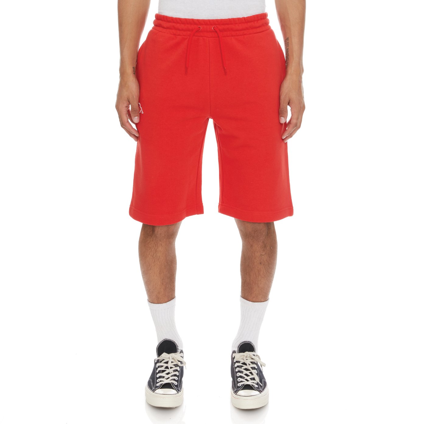 KAPPA LOGO FLEECE MABOK SHORTS - RED CORAL