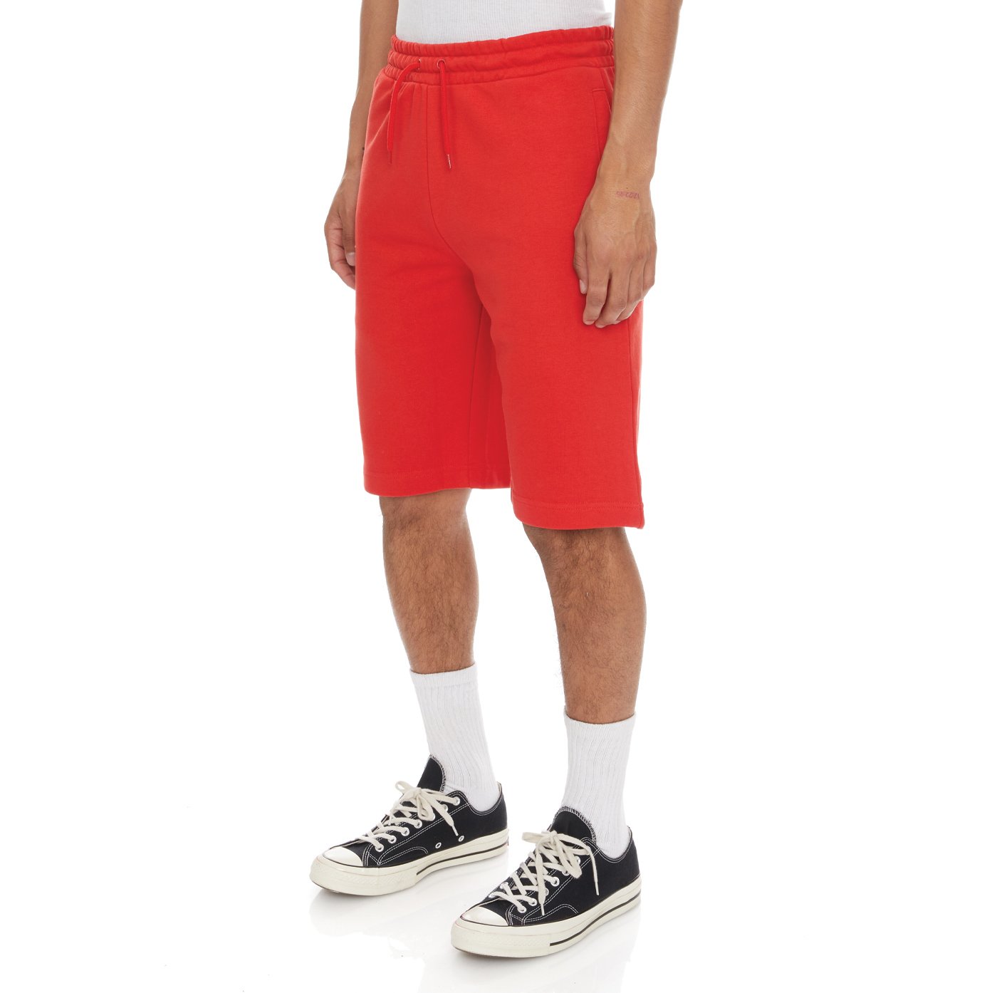 KAPPA LOGO FLEECE MABOK SHORTS - RED CORAL