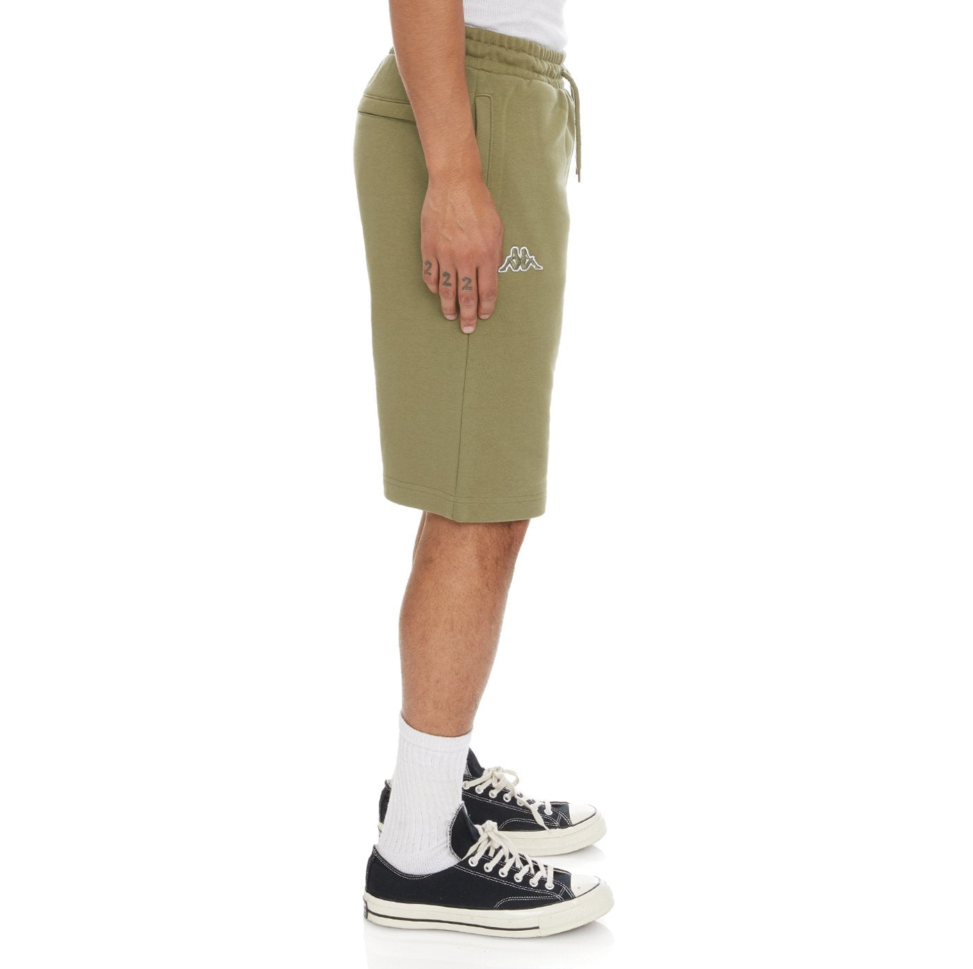 KAPPA LOGO FLEECE MABOK SHORTS - GREEN OLIVE