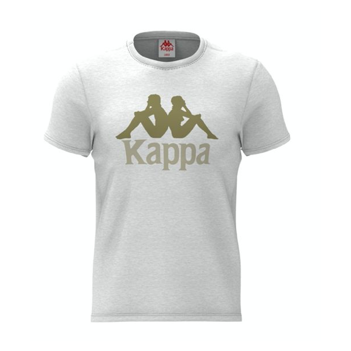 Kappa AUTHENTIC ESTESSI T-SHIRT-WHITE/GREEN OLIVE
