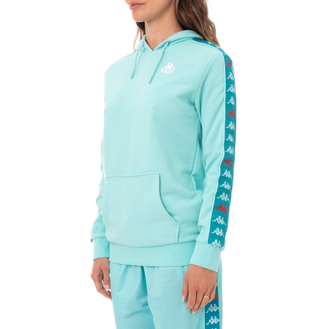 KAPPA WOMENS 222 BANDA BUDY 3 HOODIE - PEACOCK