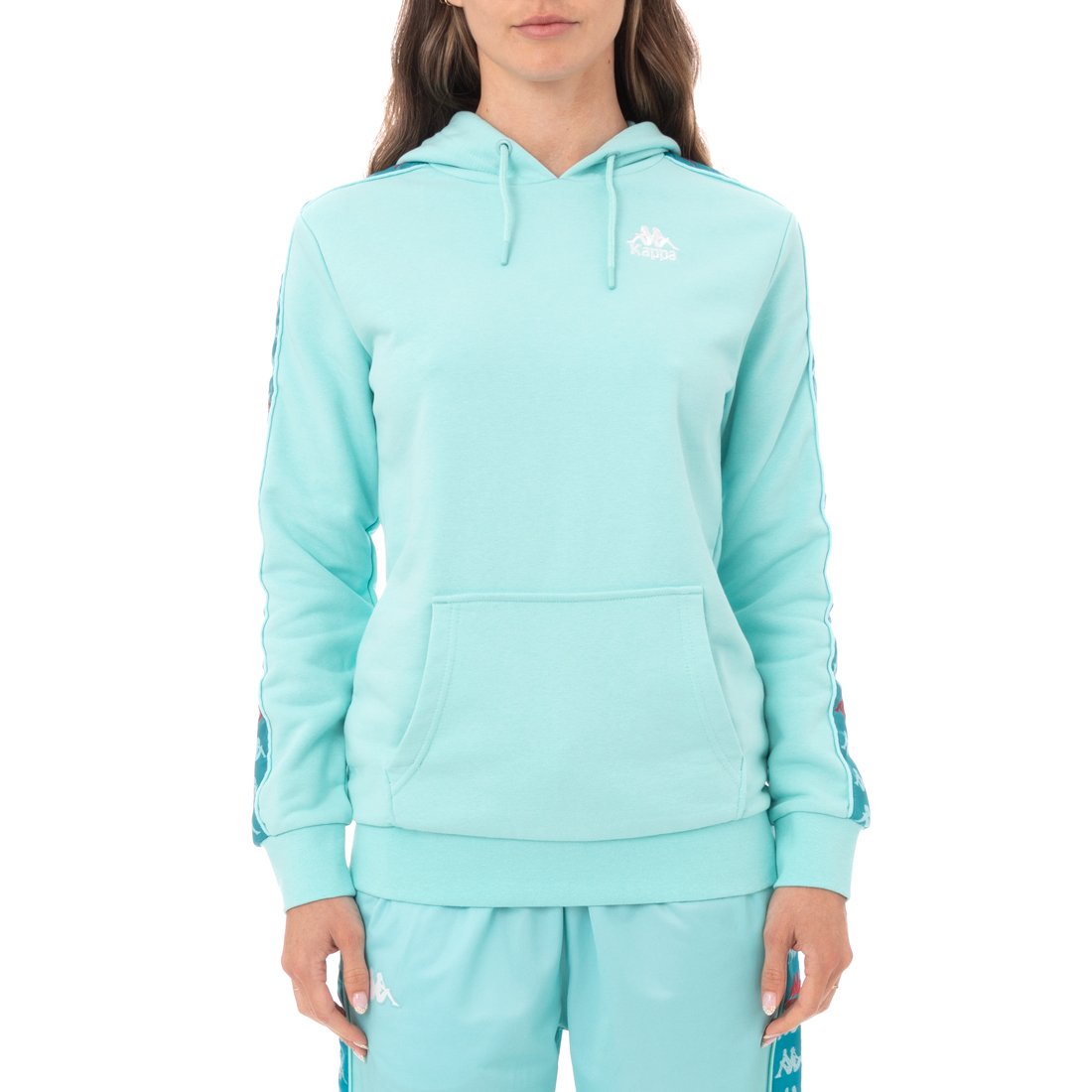 KAPPA WOMENS 222 BANDA BUDY 3 HOODIE - PEACOCK