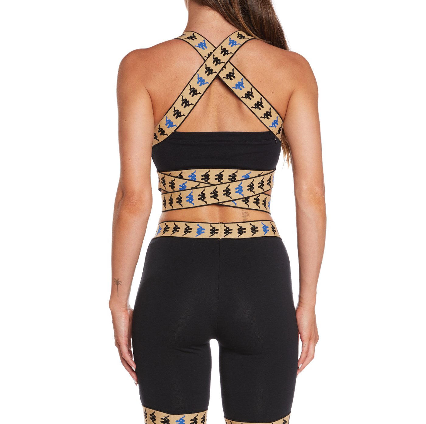 KAPPA WOMENS 222 BANDA IVOHIBE BRA TOP - BLACK