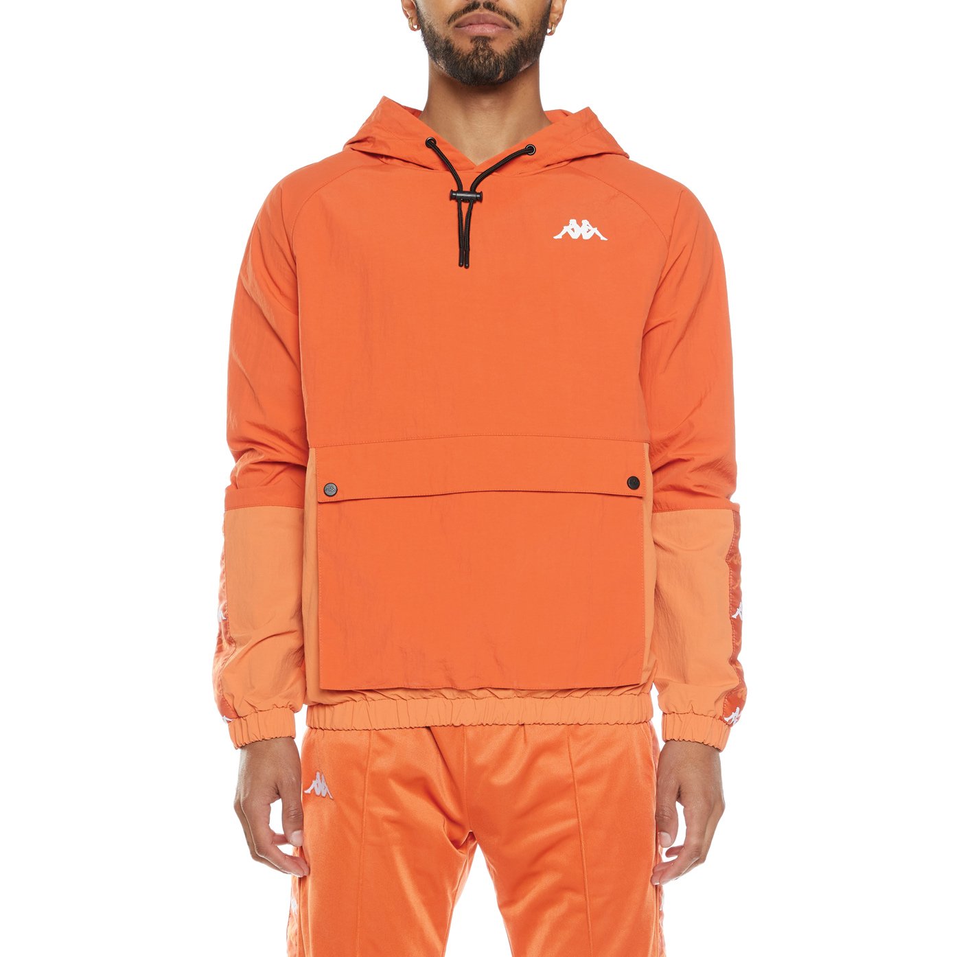 KAPPA 222 BANDA EDONIN ANORAK - ORANGE DUSTY WHITE