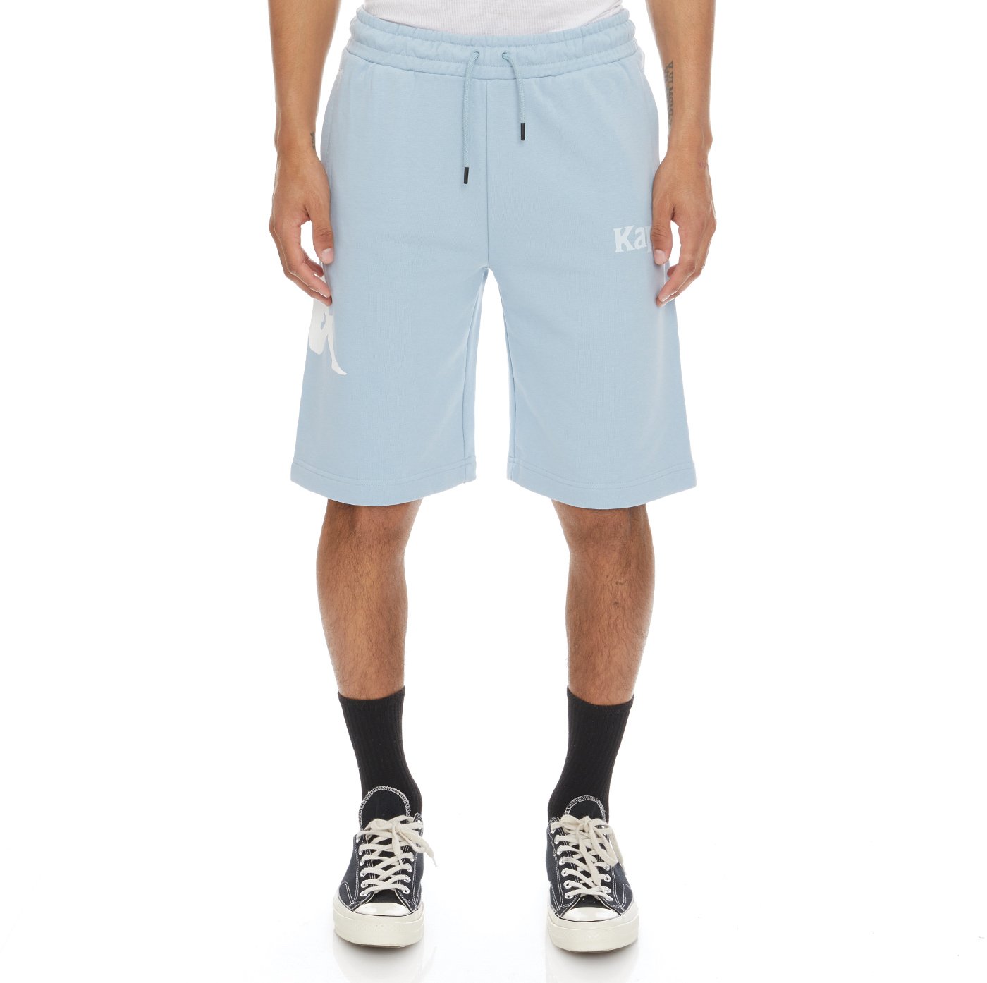 KAPPA AUTHENTIC SANGONE SHORTS - BABY BLUE WHITE