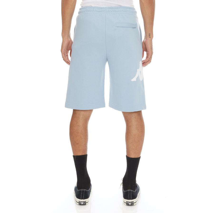 KAPPA AUTHENTIC SANGONE SHORTS - BABY BLUE WHITE