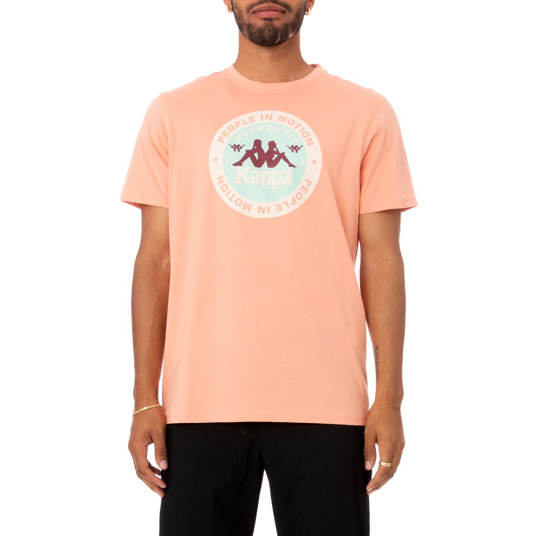 KAPPA AUTHENTIC FRANEKER T-SHIRT -SMOKE RED