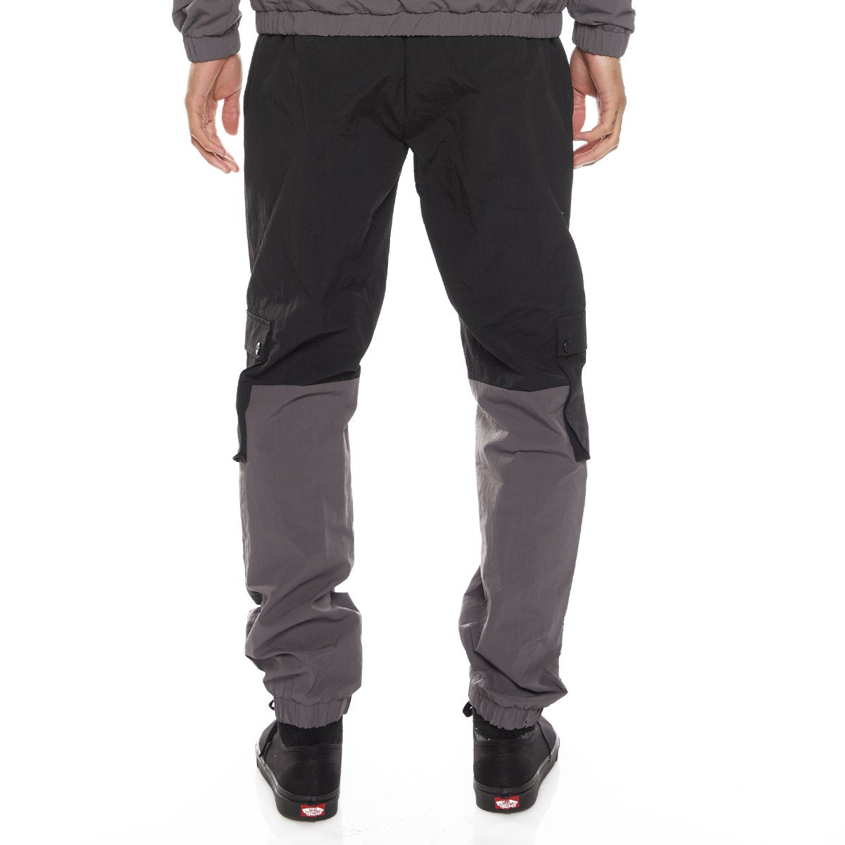 KAPPA 222 BANDA ERISTIN WOVEN PANTS - BLACK GREY WHITE