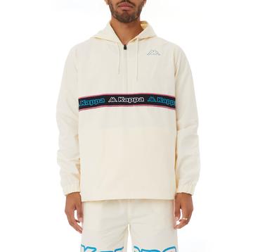 KAPPA LOGO TAPE COOPER HALF ZIP JACKET - CREAM