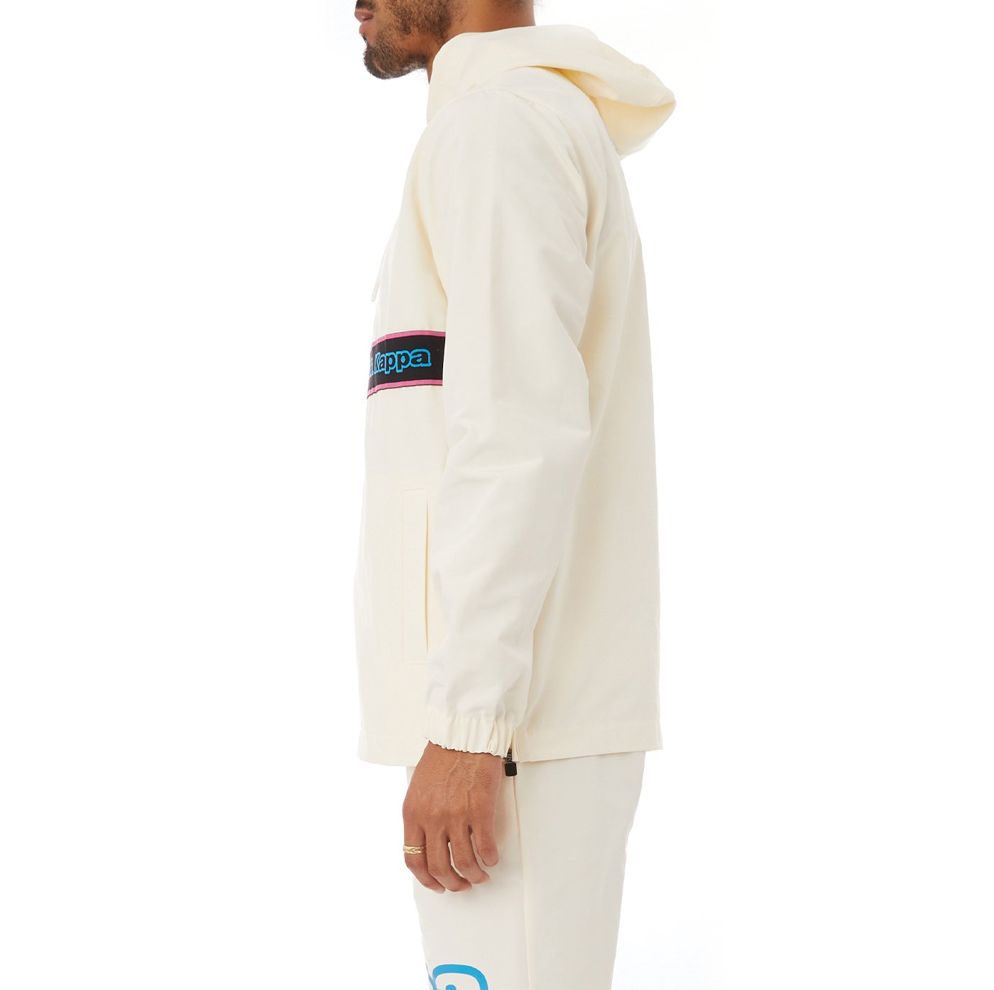 KAPPA LOGO TAPE COOPER HALF ZIP JACKET - CREAM