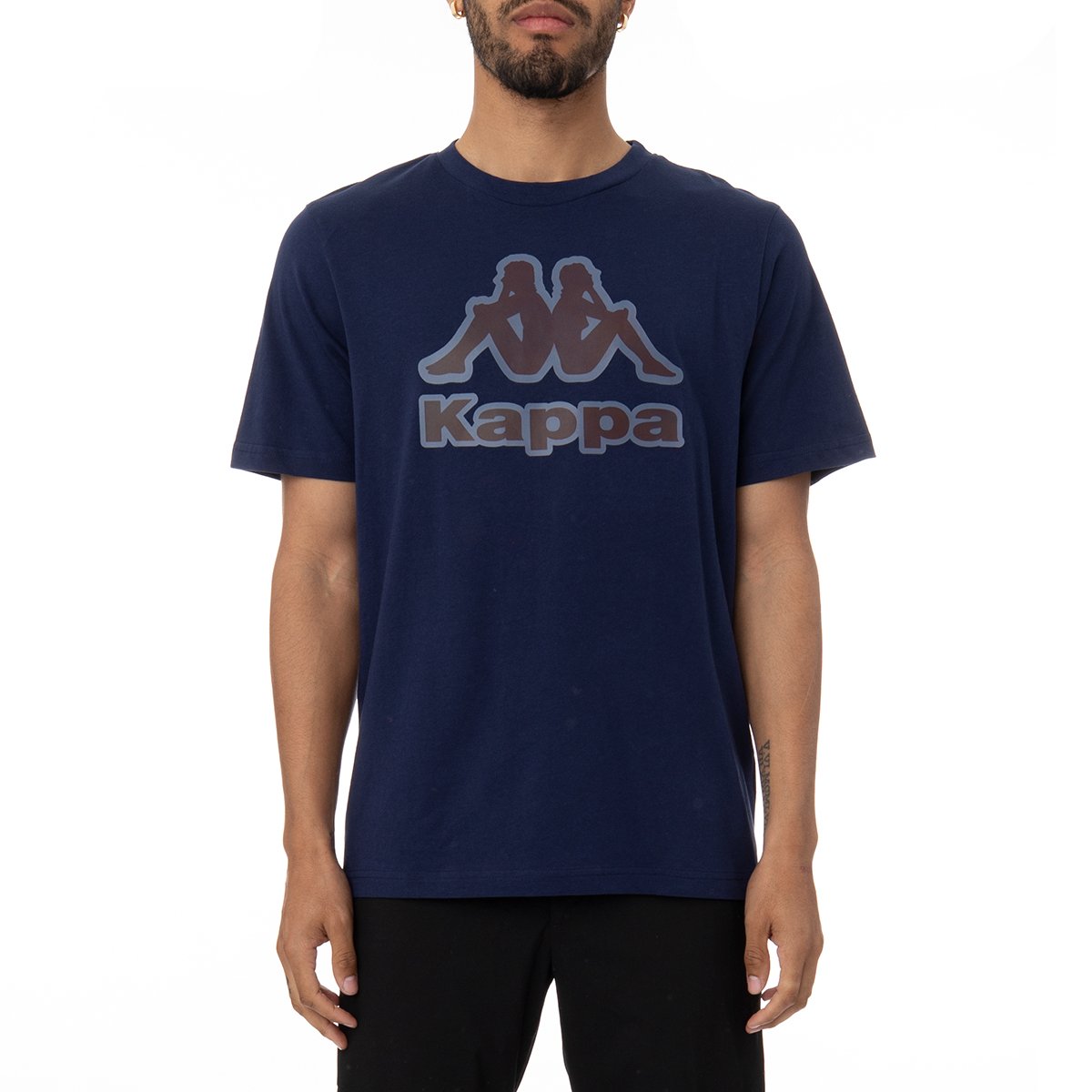 Kappa Men's Authentic Logo Bant T-Shirt - BLUE MARINE