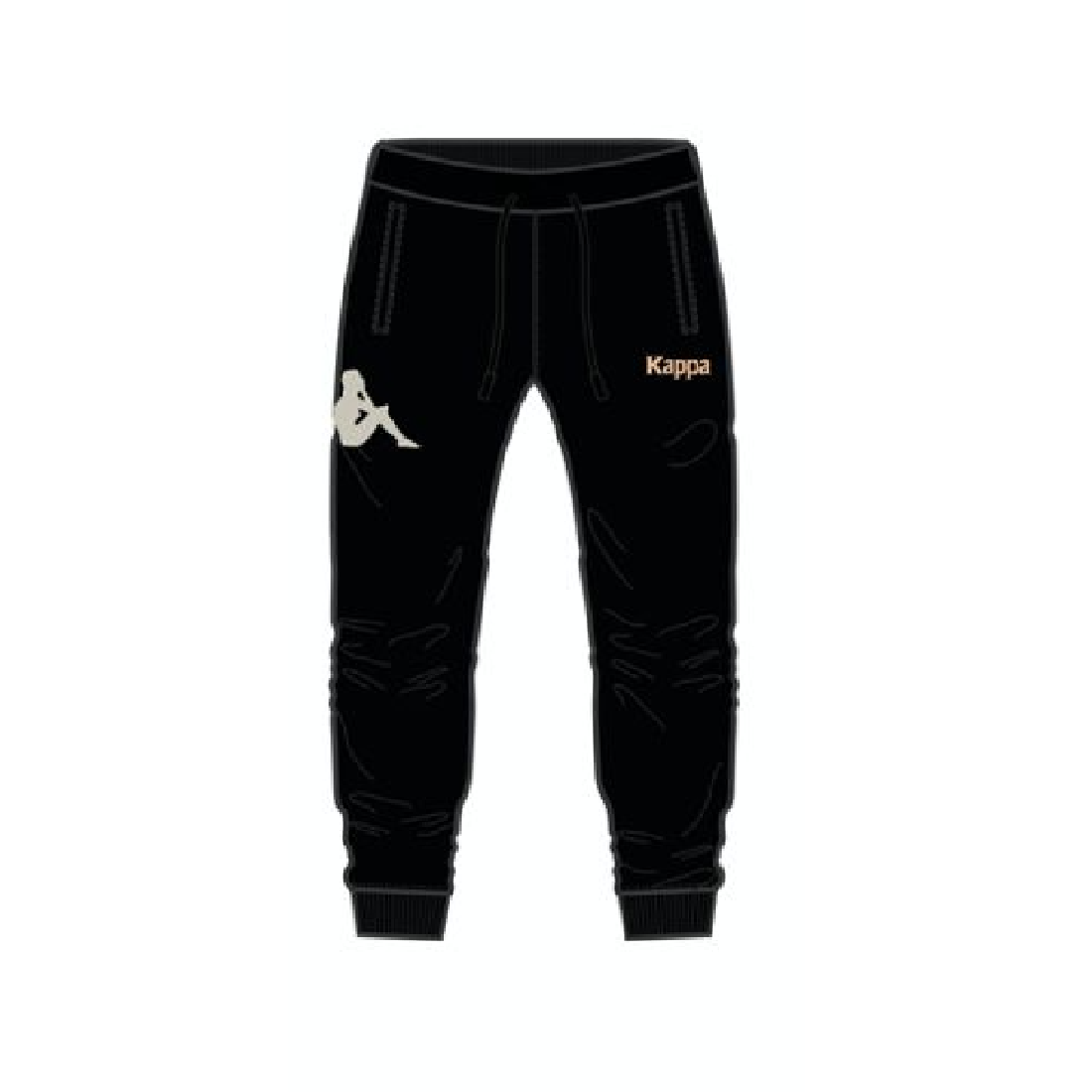 KAPPA AUTHENTIC COEVORDEN SWEATPANTS - BLACK