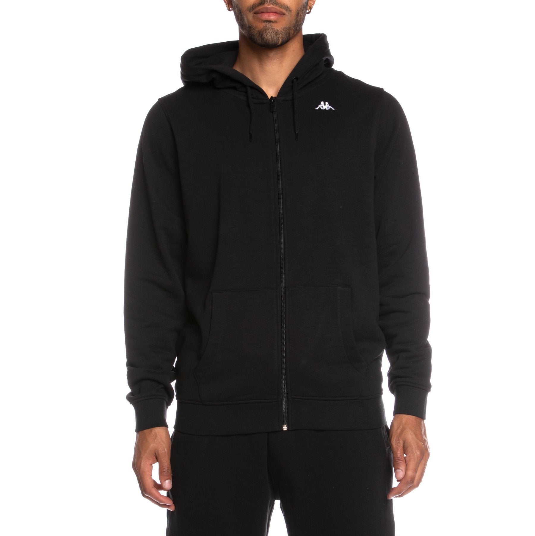 KAPPA AUTHENTIC LUND ZIP HOODIE - BLACK