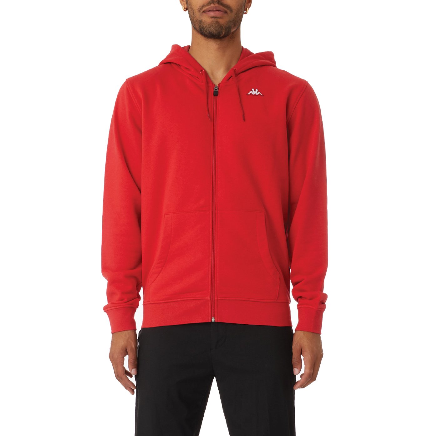 KAPPA AUTHENTIC LUND ZIP HOODIE - RED