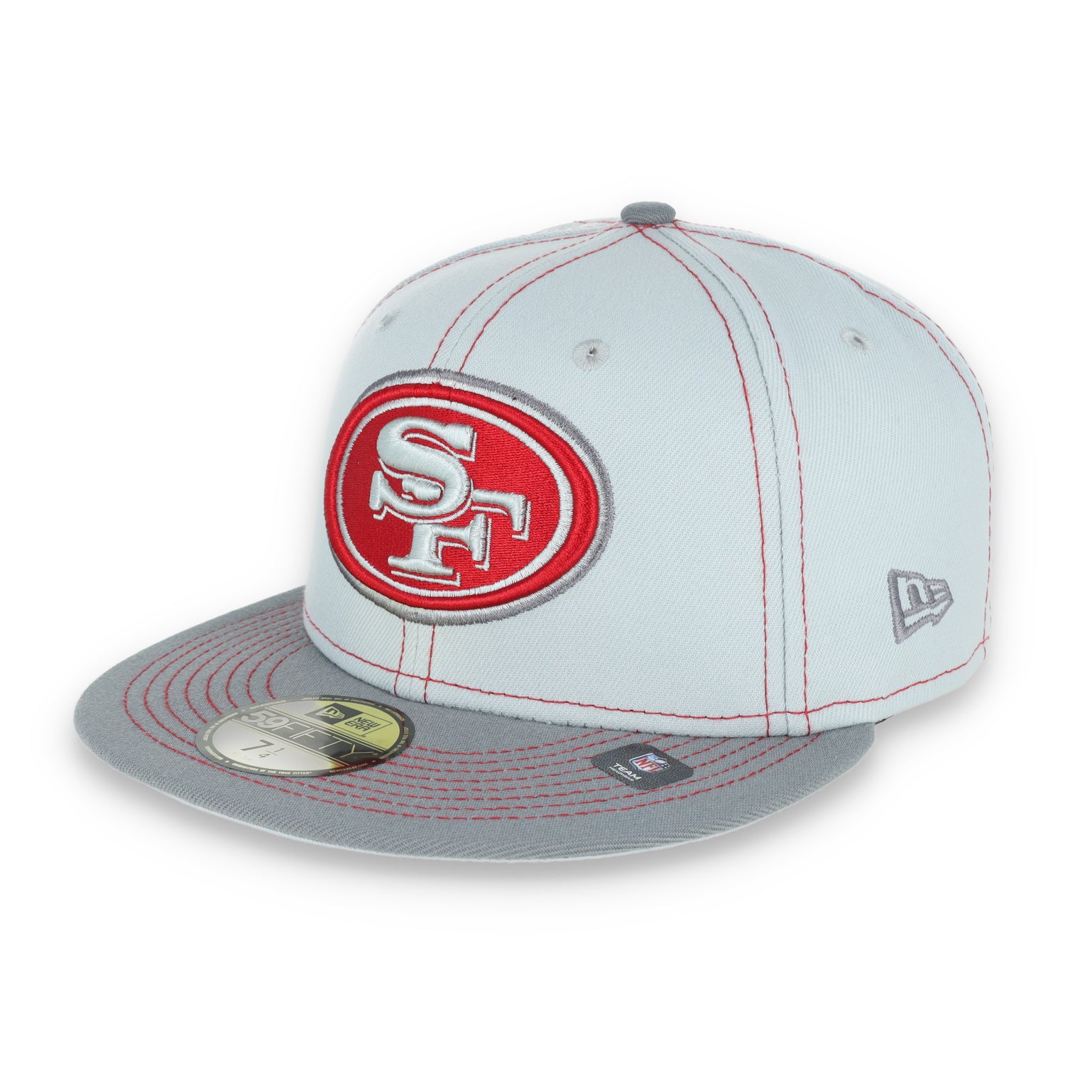 New Era San Francisco 49ers Gray Pop 59FIFTY Fitted Hat-Gray