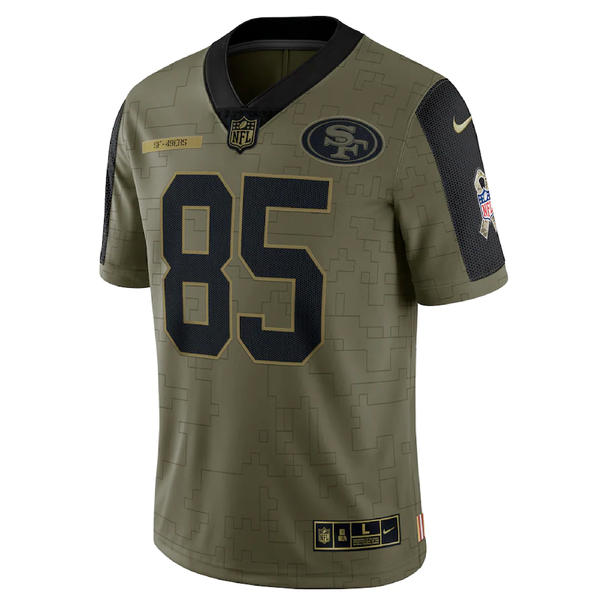 George Kittle San Francisco 49ers Nike 2021 Salute To Service Limited Player Jersey - Olive