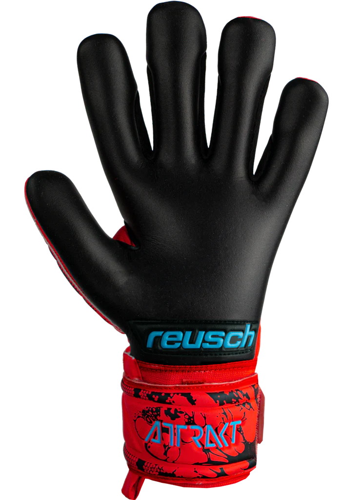 Reusch Attrakt Grip Evolution Finger Support-Brig Red/Futr Blu/Black