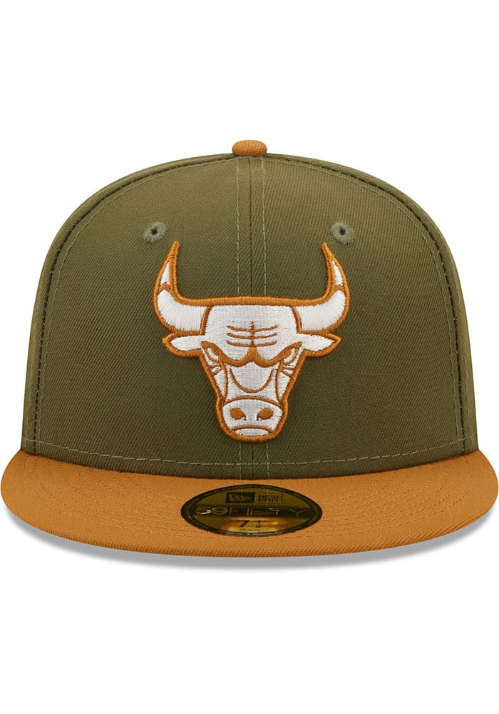 New Era Chicago Bulls Two-Tone Color Pack 9FIFTY Snapback Hat-Olive/Brown