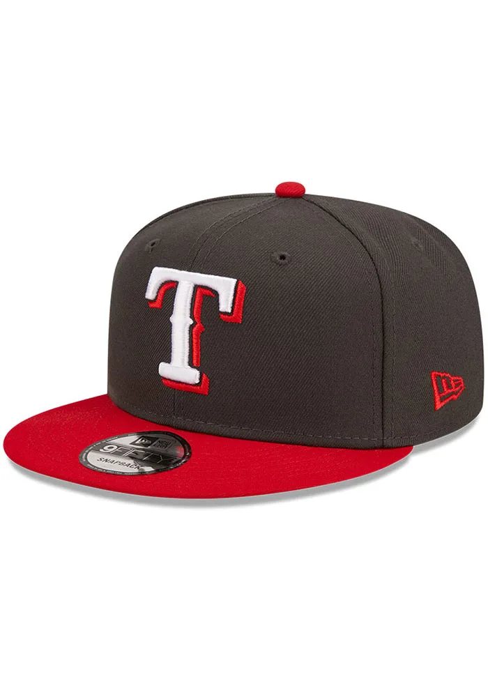 New Era Texas Rangers 2-Tone Color Pack Snapback Hat - Grey/Scarlet