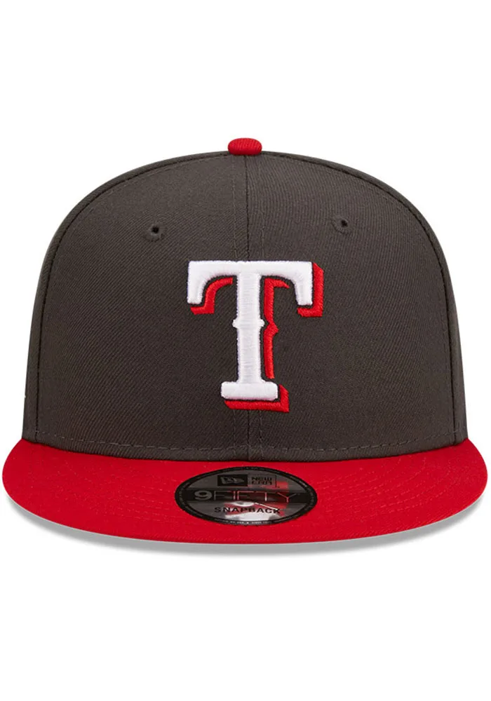 New Era Texas Rangers 2-Tone Color Pack Snapback Hat - Grey/Scarlet