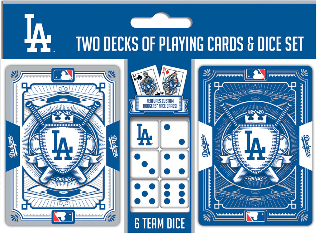 LOS ANGELES DODGERS PLAYING CARDS AND DICE SET