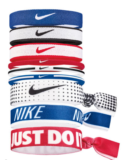 NIKE PONYTAIL HOLDERS - RED/WHITE/BLUE