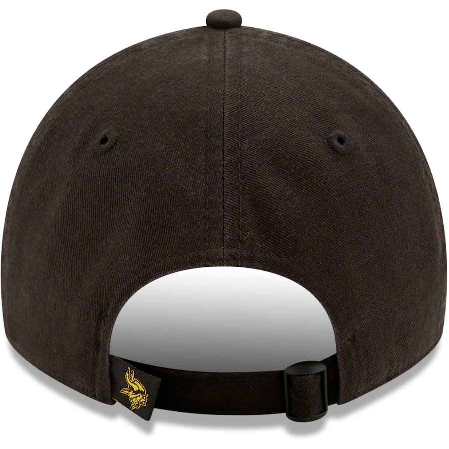 Minnesota Vikings New Era Black Team 2.0 Core Classic 9TWENTY Adjustable Hat