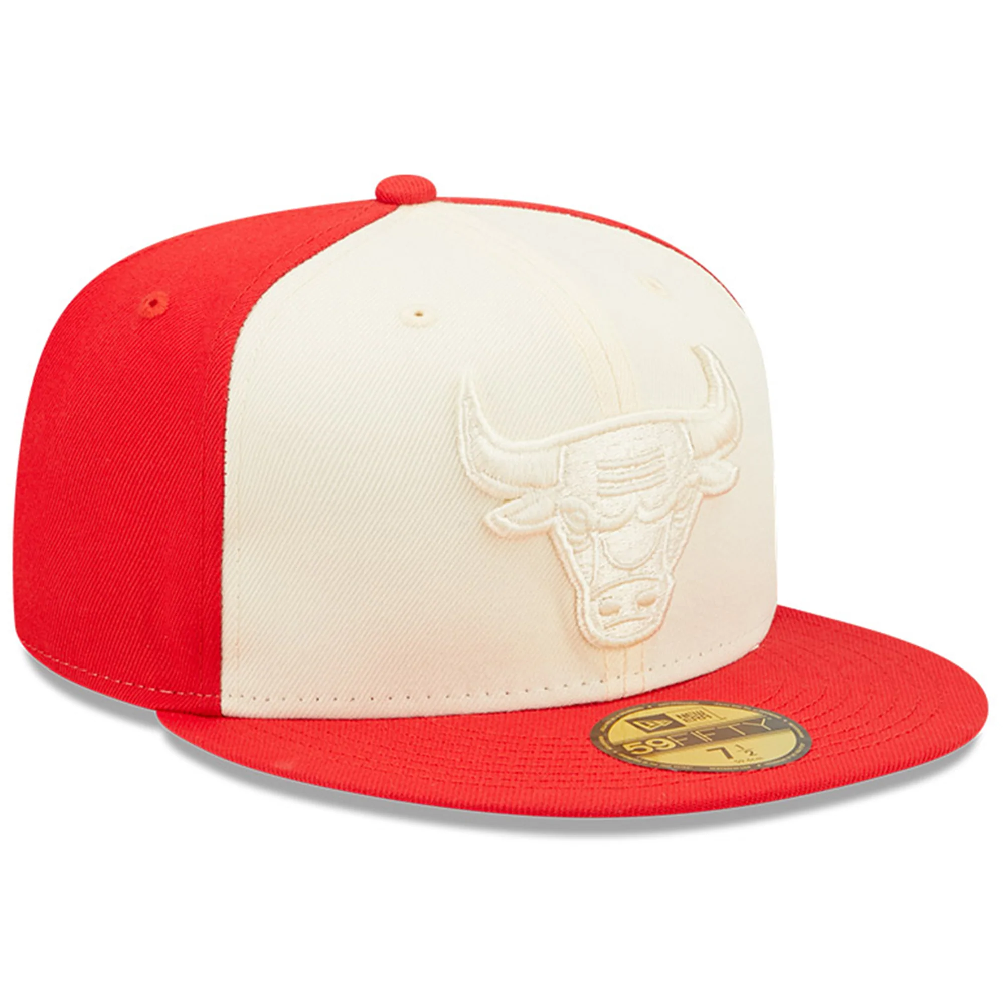 NEW ERA CHICAGO BULLS TONAL 2-TONE 59FIFTY FITTED HAT -RED/CREAM