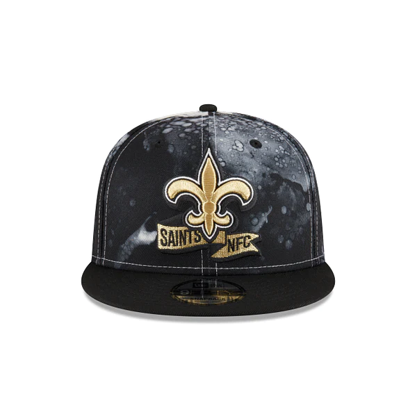 New Era New Orleans Saints Ink Dye 9FIFTY Snapback Hat-Black