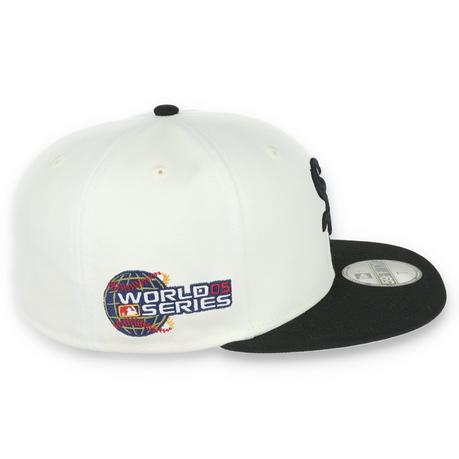 New Era Chicago White Sox Throwback 2005 World Series Side Patch 59FIFTY Fitted Ivory Hat