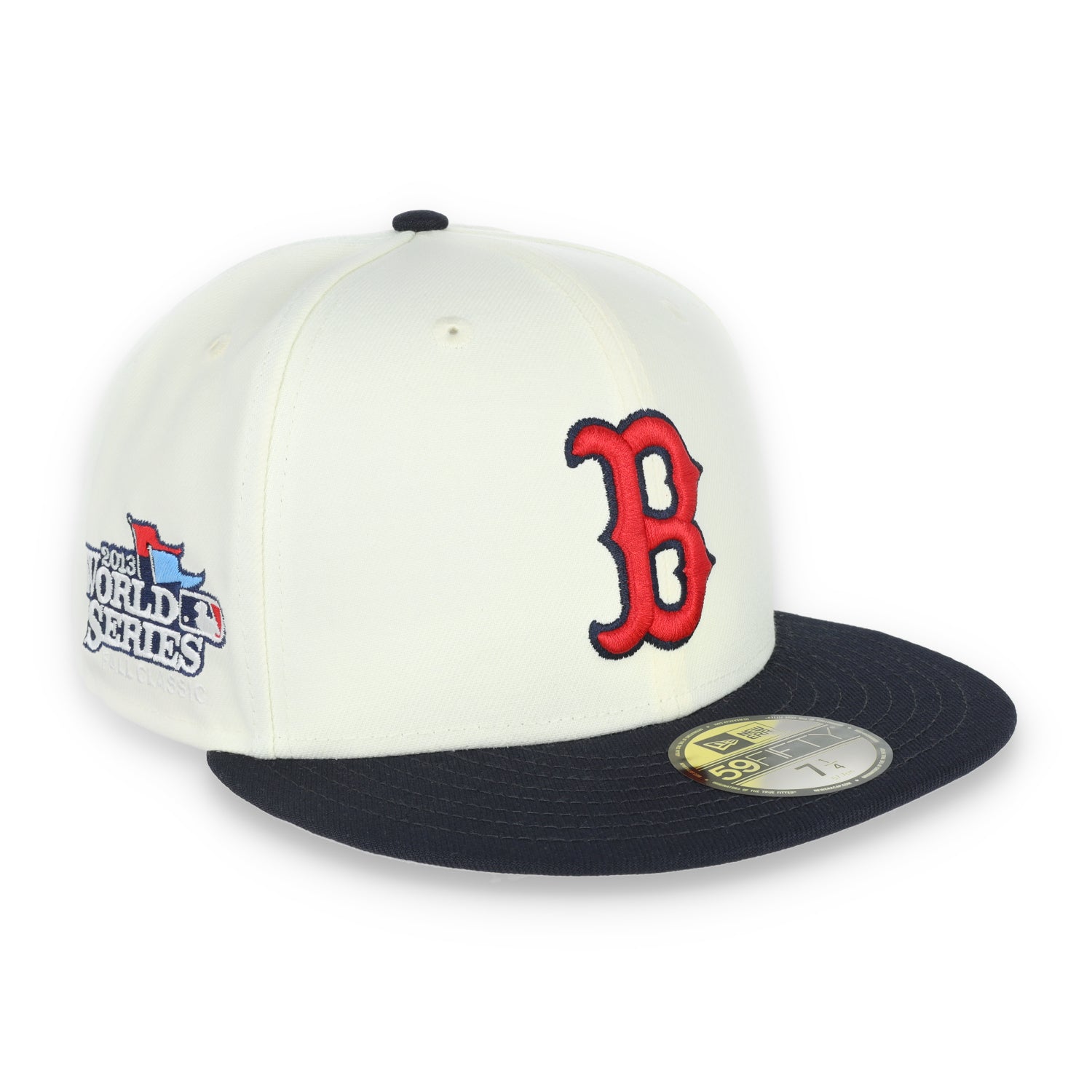 New Era Boston Red Sox Throwback 2013 World Series Patch 59FIFTY Fitted Ivory Hat