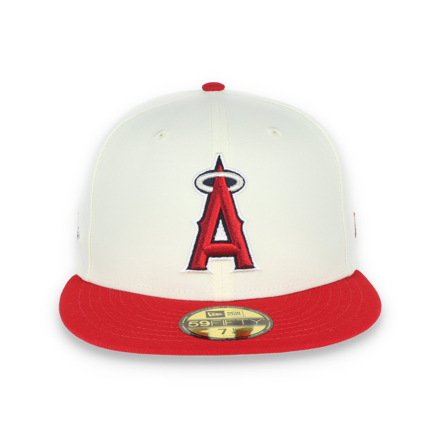 New Era Los Angeles Angels Throwback 2002 World Series Side Patch 59FIFTY Fitted Ivory Hat