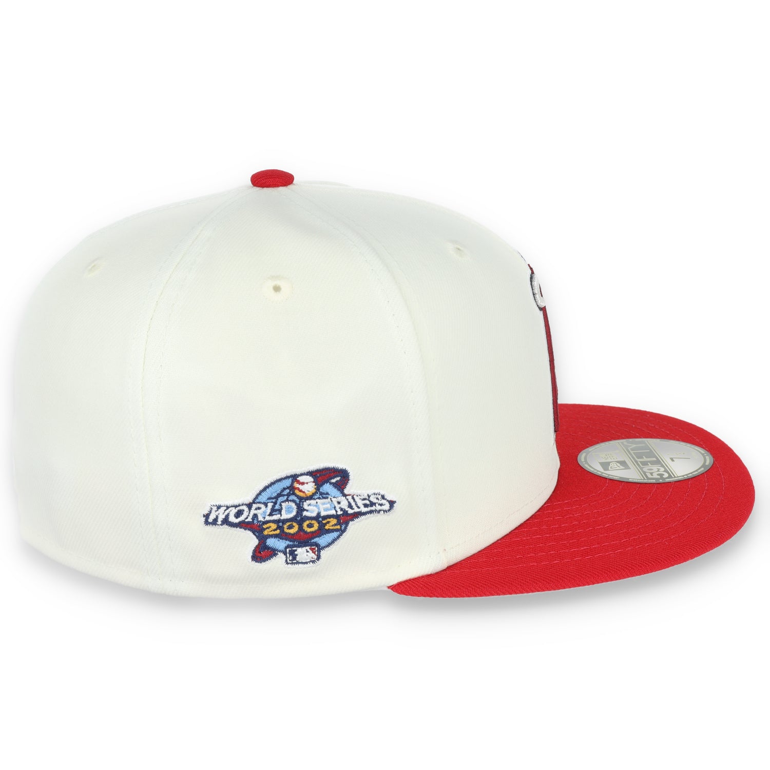 New Era Los Angeles Angels Throwback 2002 World Series Side Patch 59FIFTY Fitted Ivory Hat