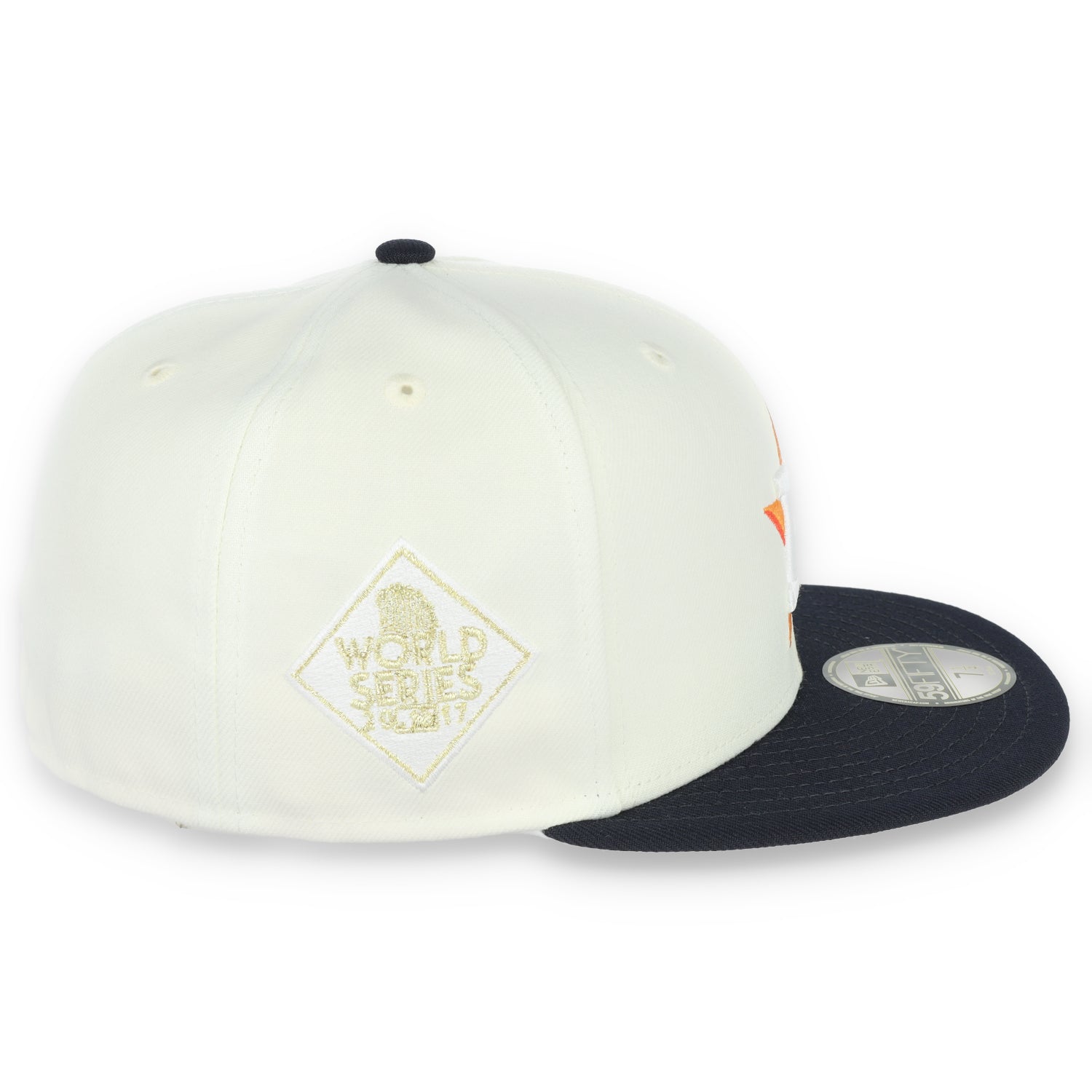 New Era Houston Astros Throwback 2017 World Series Patch 59FIFTY Fitted Ivory Hat
