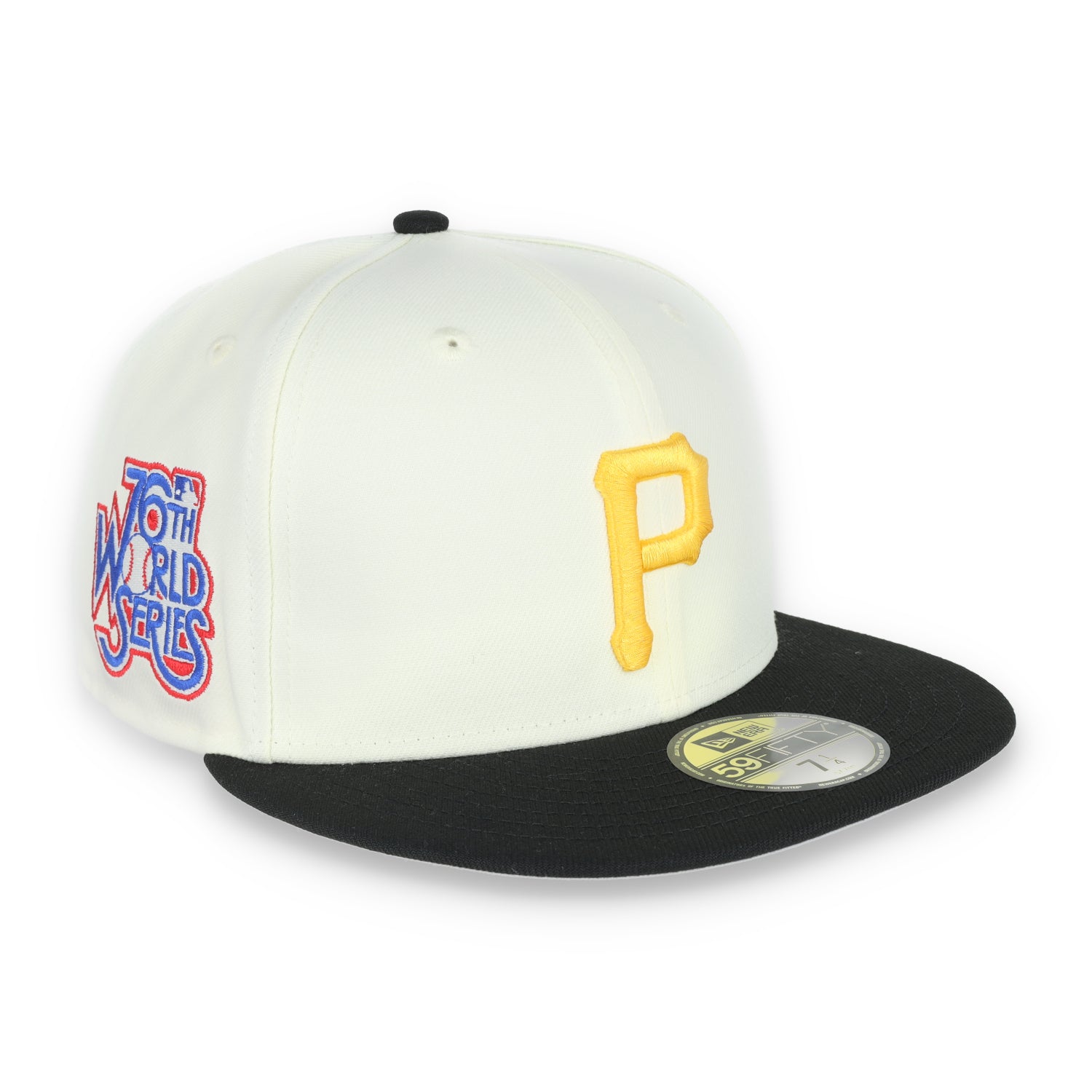 New Era Pittsburg Pirates Throwback 1971 World Series Patch 59FIFTY Fitted Ivory Hat