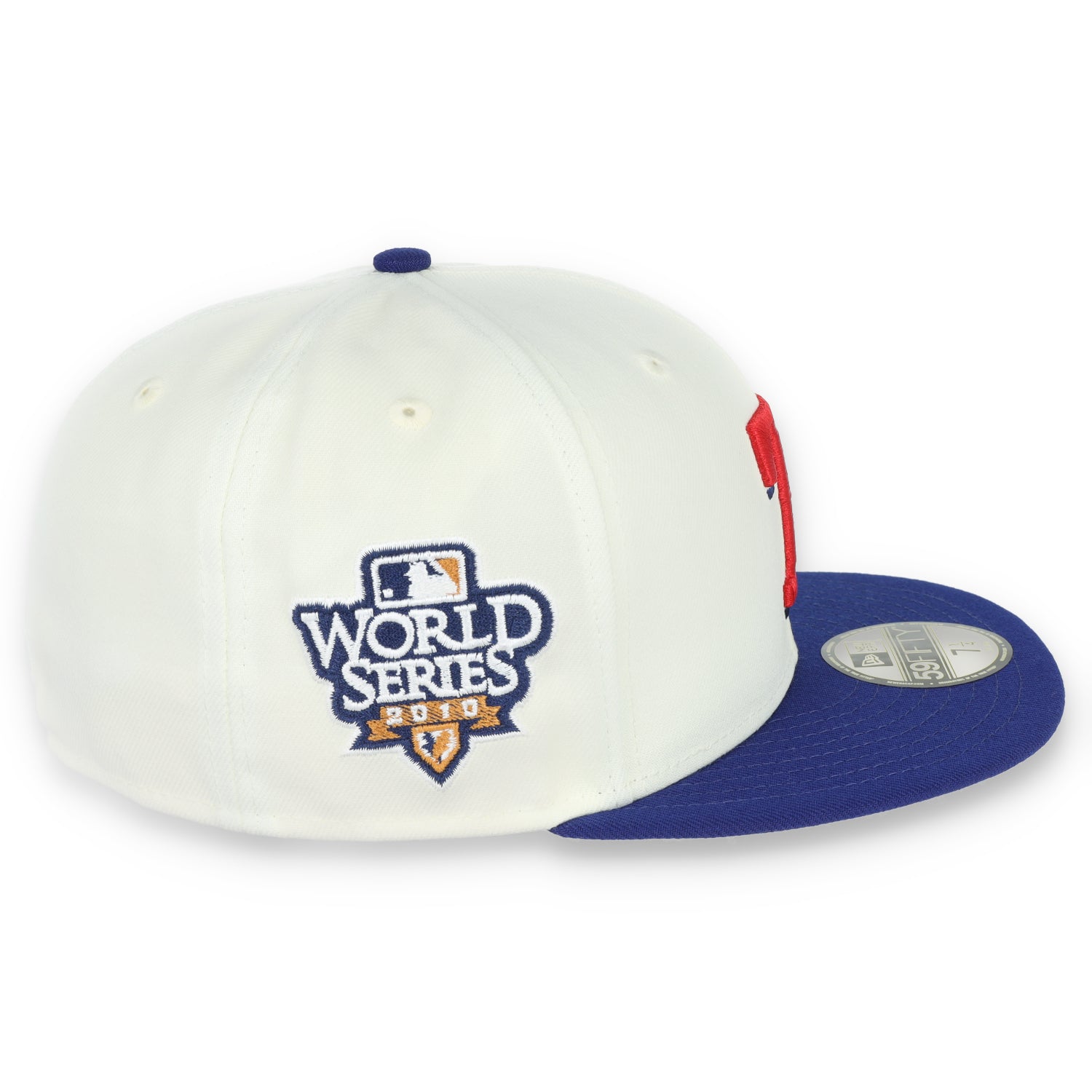 New Era Texas Rangers Throwback 2010 World Series Side Patch 59FIFTY Fitted Ivory Hat