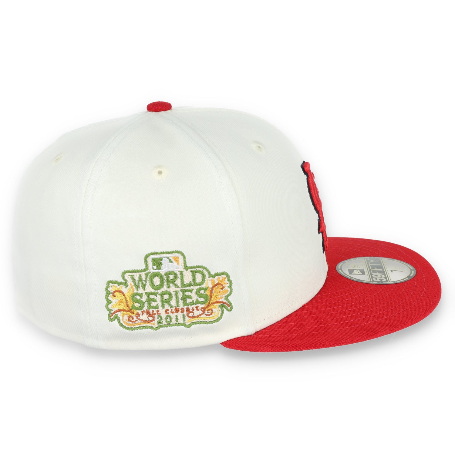New Era St Louis Cardinals Throwback 2011 World Series Patch 59FIFTY Fitted Ivory Hat