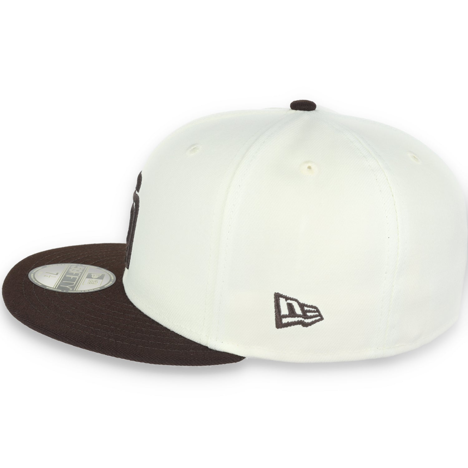 New Era San Diego Padres Patch Throwback 1998 World Series Patch 59FIFTY Fitted Ivory Hat-1