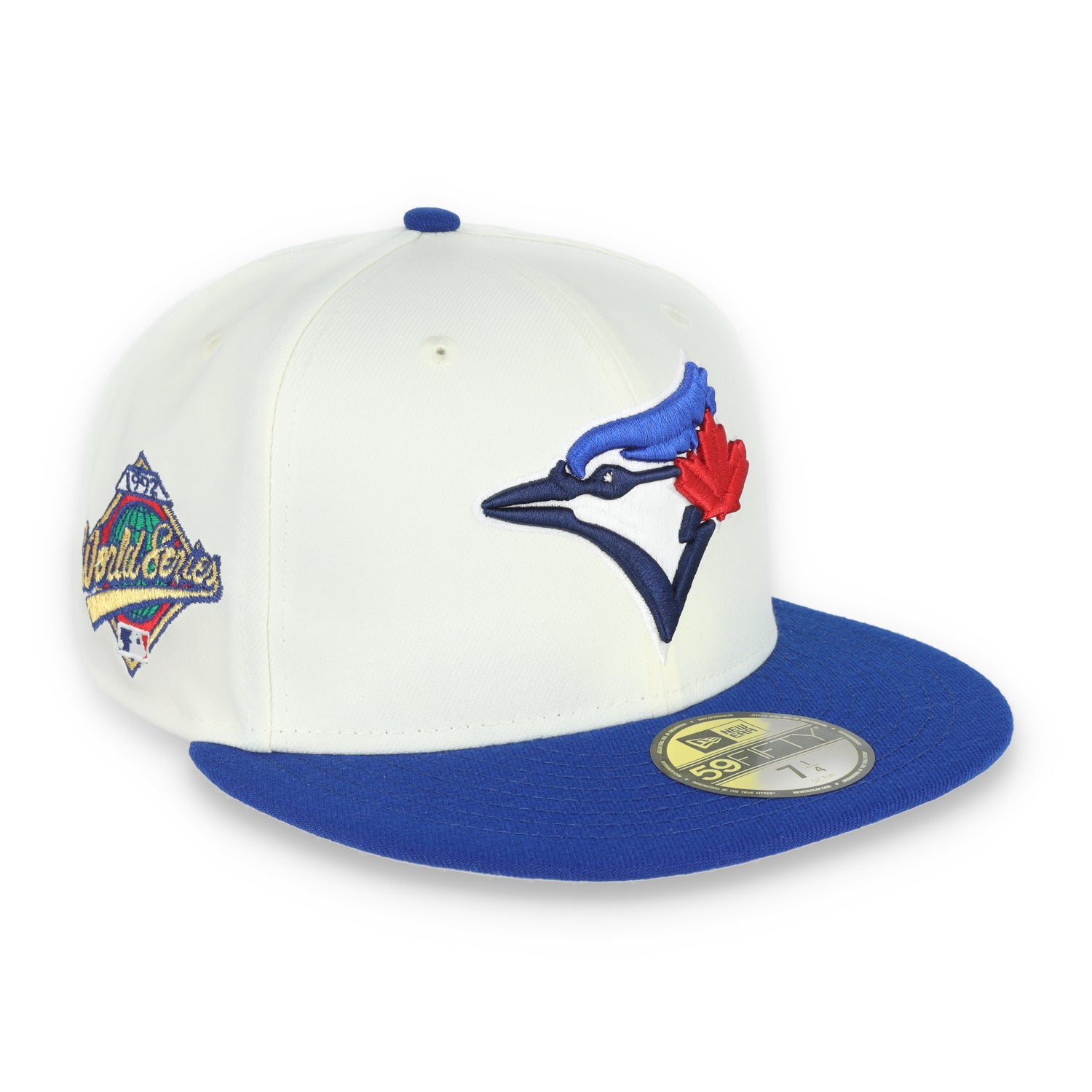 New Era Toronto Blue Jays Throwback 1992 World Series Patch 59FIFTY Fitted Ivory Hat